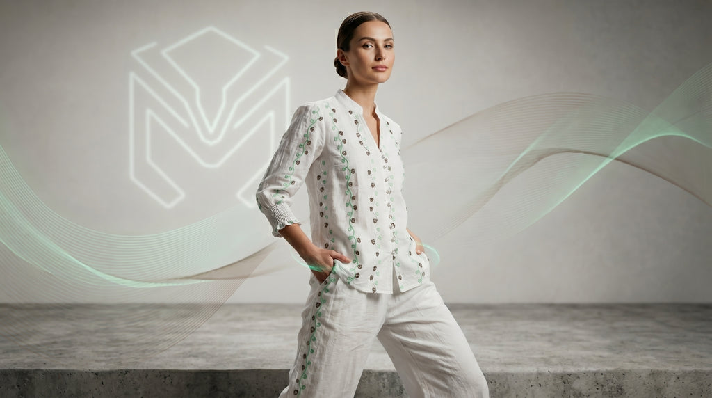 Ivory Bloom Embroidered Set
