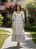Ivory Bloom Midi Dress