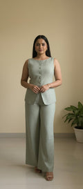 Sage Elegance Rayon Co-ord Set