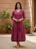 Rosewood Elegance A-Line Kurta Set