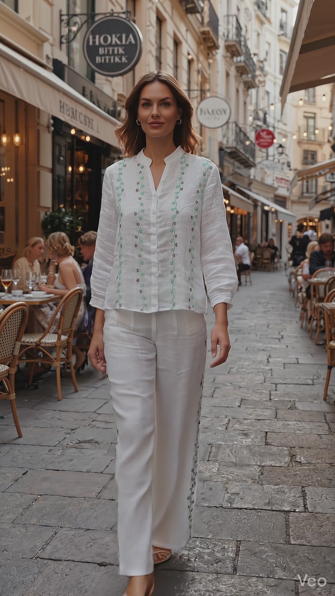 Ivory Bloom Embroidered Set